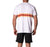 3 Stripe Comp T-Shirt - White & Paprika / Gold