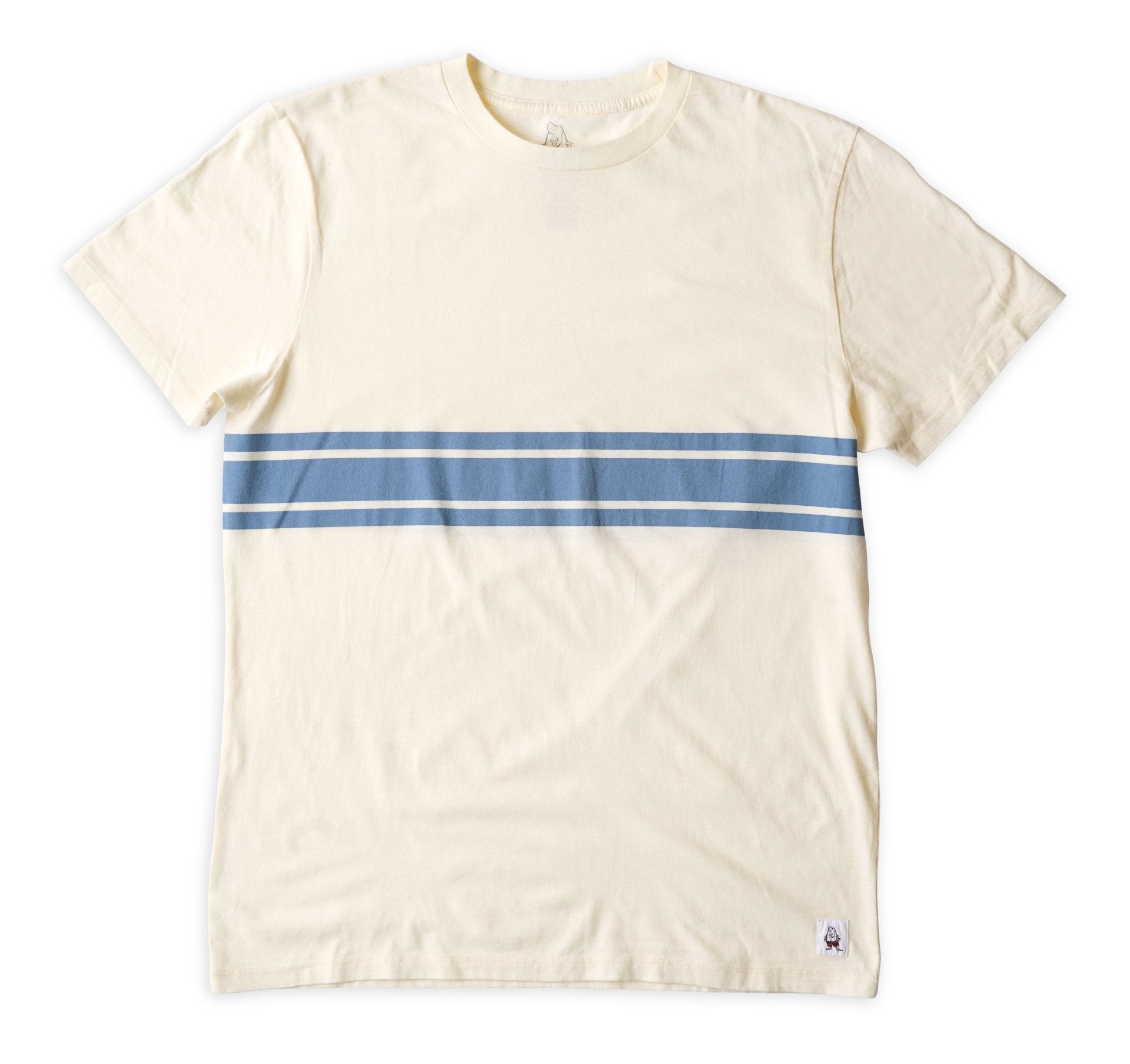 3 Stripe Comp T-Shirt - Natural & Federal Blue