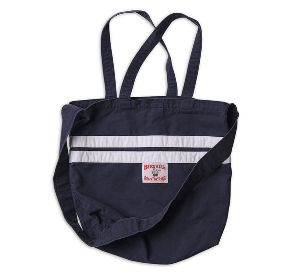 Stone-Washed Canvas Tote - Navy & White
