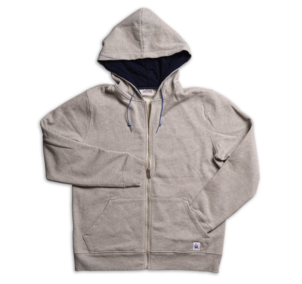 Men's Hooded Zip Front Sweatshirt - Heather Grey