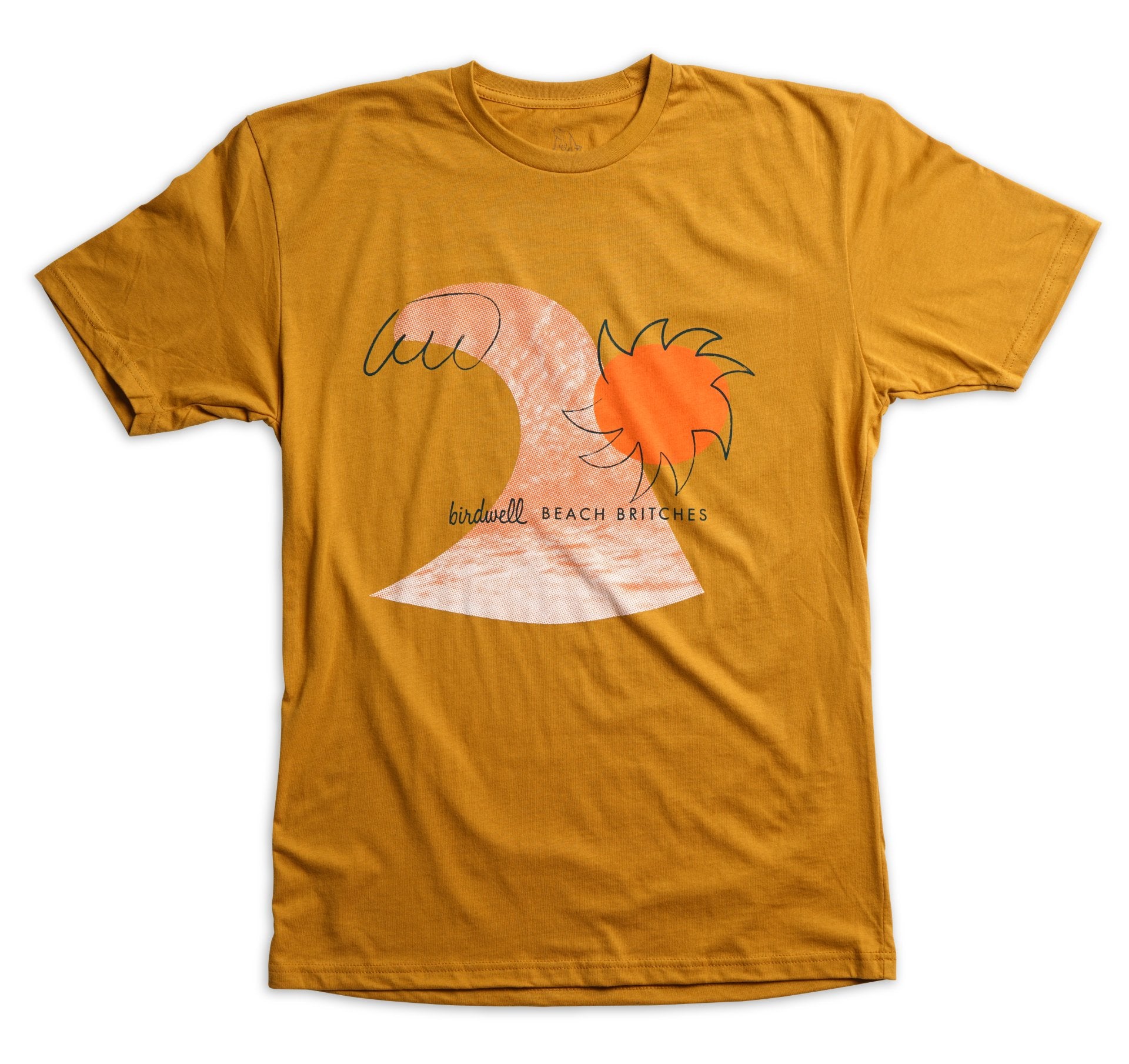 Wave Doodle T-Shirt - Gold