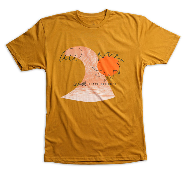 Wave Doodle T-Shirt - Gold
