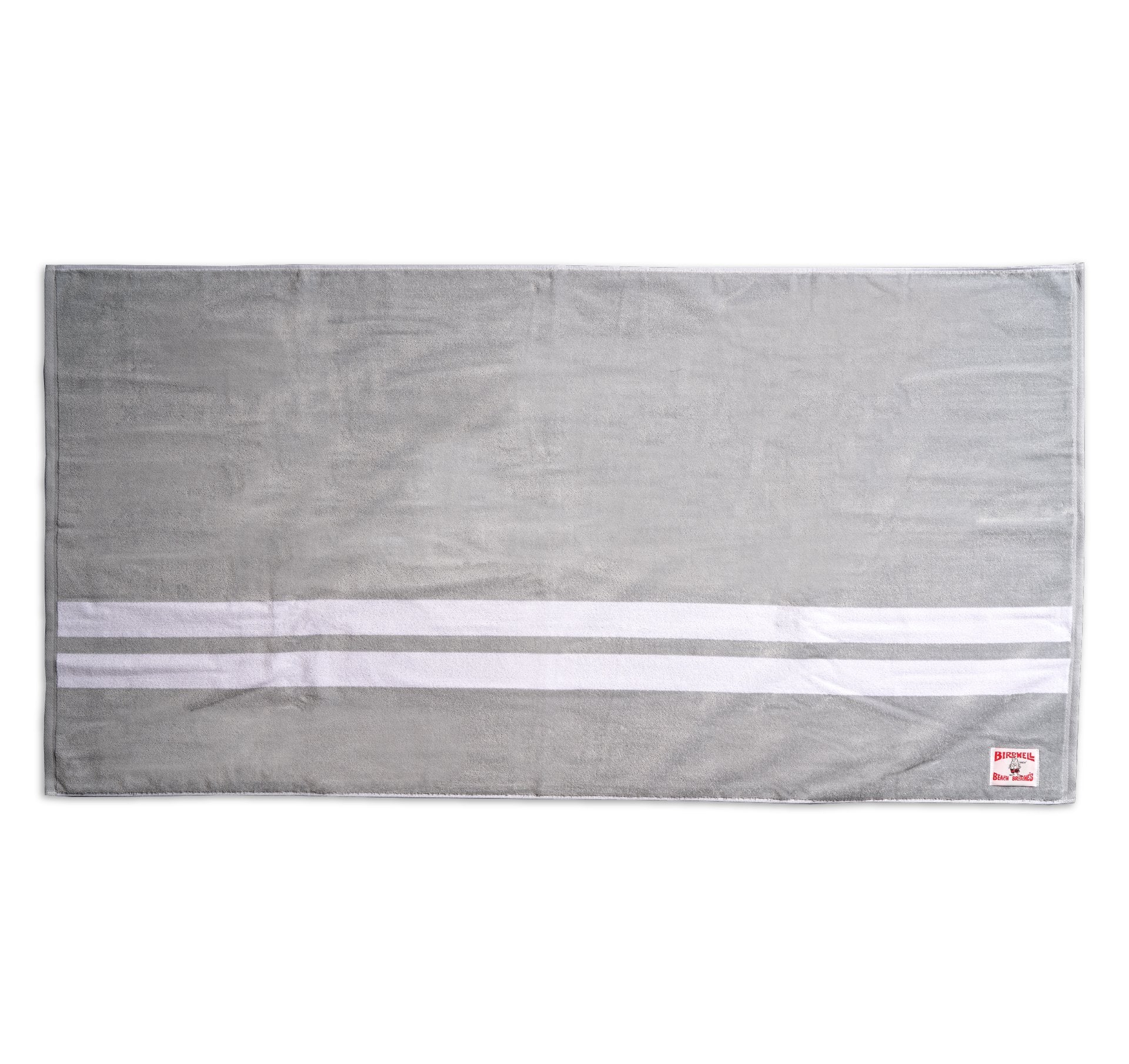 Comp Stripe Beach Towel - Light Grey & White