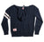 Merino-Blend Hoodie – Indigo & White