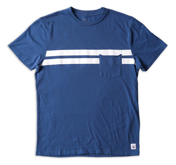 Comp Stripe T-Shirt - Indigo & White