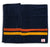 Comp Stripe Beach Towel - Navy & Orange / Gold