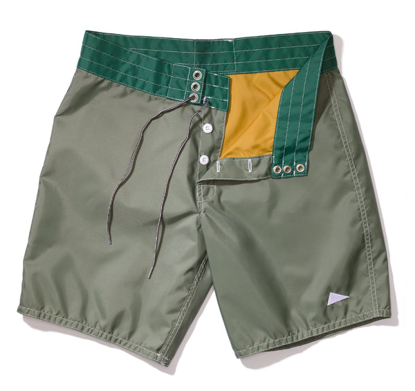 311 Pilgrim Surf + Supply Duotone Board Shorts - Olive / Kelly Green