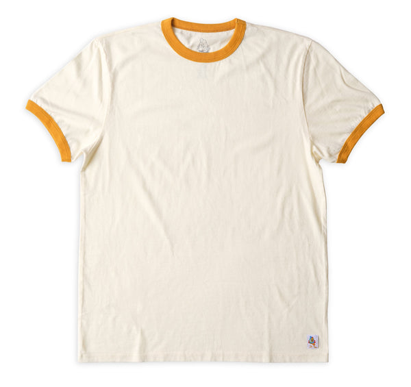 Men's Ringer Tee - Natural & Gold