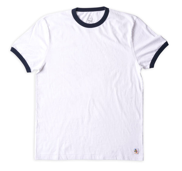 Men's Ringer Tee - White & Navy