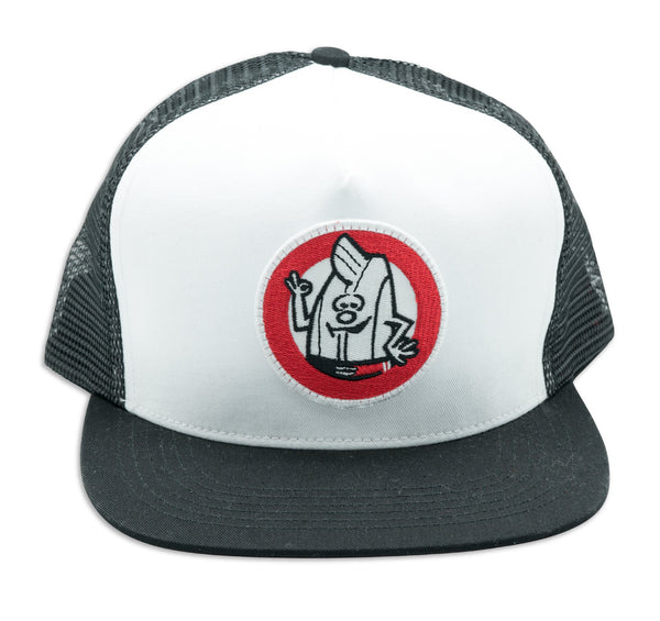 Twill Trucker Hat - OK Birdie White