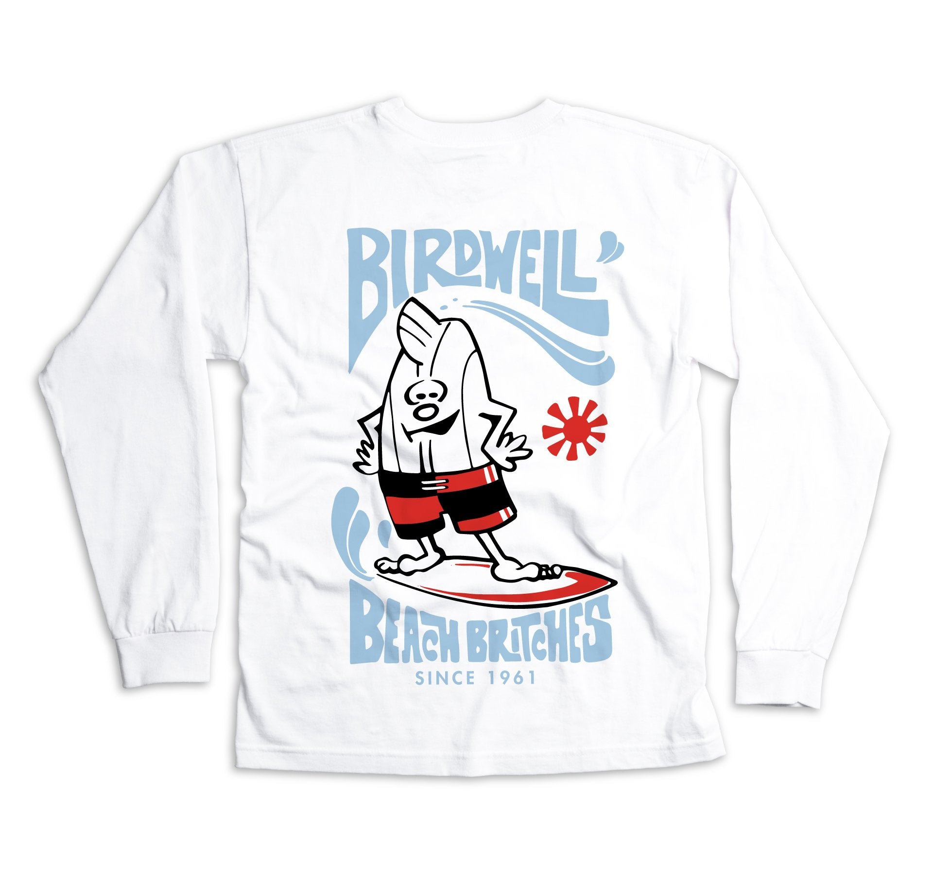 Birdie Surfs Long Sleeve T-Shirt - White