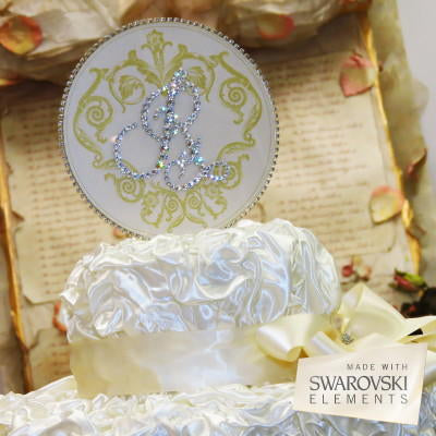 Cake Topper Swarovski Plaque - 6