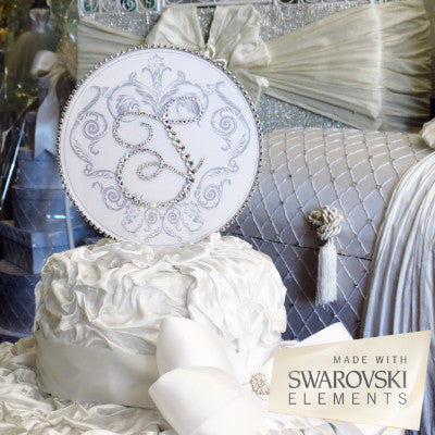 Cake Topper Swarovski Plaque - 6