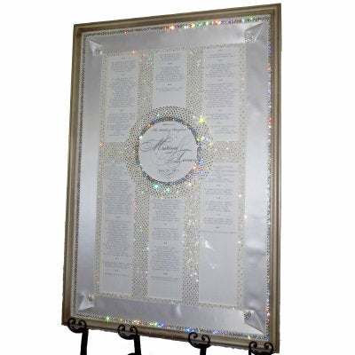 Rectangular Shadowbox Crystal Seating Chart Rental