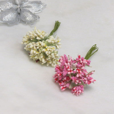 Floral Accent Stamen Bubbled Set of 12