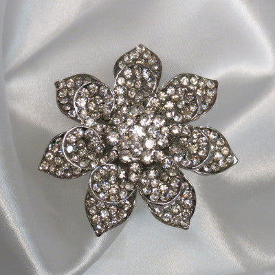 Rhinestone Brooch Sunflower