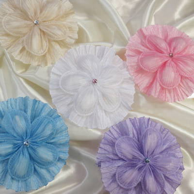 CRF Margherita Plisse Crystal with Pleated Ruffle