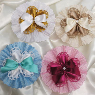 CRF Cuore Crystal with Bow and Pleated Ruffle