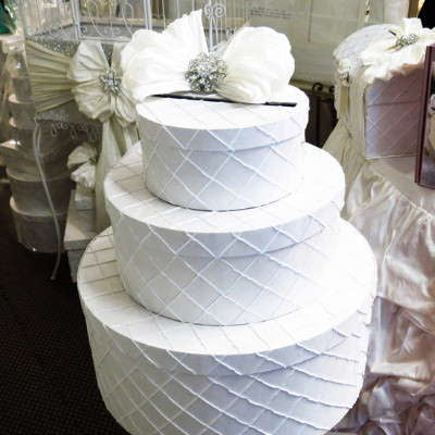 3-tier Circle Envelope Box White