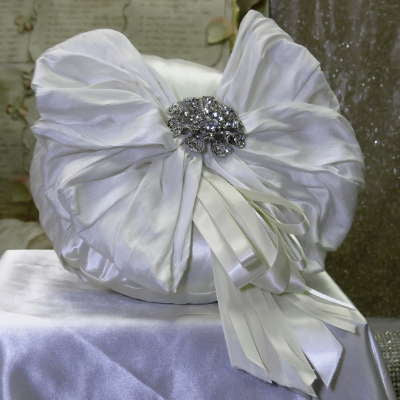Ring Pillow - 10" Round Satin & Silk