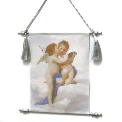 Canvas Keepsake Scroll - Kissing Angels