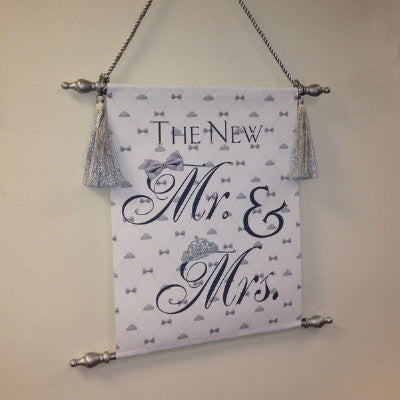 Canvas Keepsake Scroll - "The New Mr. & Mrs."