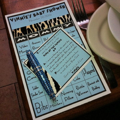 Baby Shower Bingo Card Jungle Theme