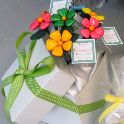 Gift Box Confetti Flower Breakaway Centerpiece - Small
