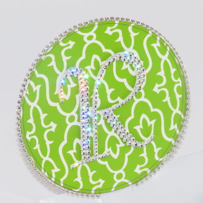 Cake Topper - 6" Round Modern Personalized Initial