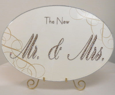 Keepsake Plaque - The New Mr(s). & Mr(s). w/ Flourishes