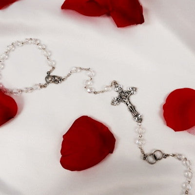 Wedding Bouquet Rosary Classic Cross