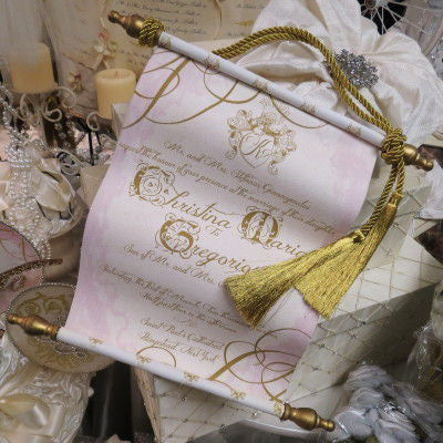 Tela Di Scorrimento Invitation Large Cording and Tassel