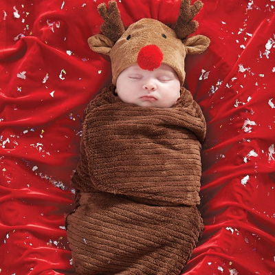 Mud Pie - Reindeer Bunting & Cap Set
