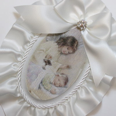 Keepsake Wooden Plaque- Capezzale Guardian Angel Off-White