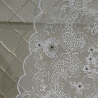 Crystallized Lace Runner - White
