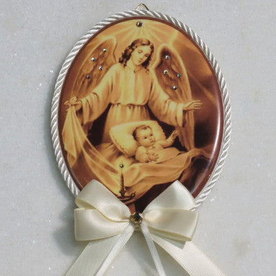 Keepsake Porcelain Plaque- Capezzale Guardian Gold