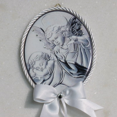 Keepsake Porcelain Plaque- Capezzale Guardian White