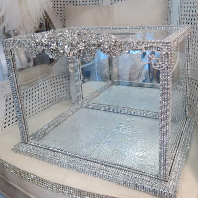 Crystal Adorned Mirrored Envelope Box Rental