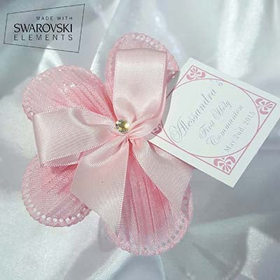 CRF Margherita Plisse Crystal with Bow + Personalized Card