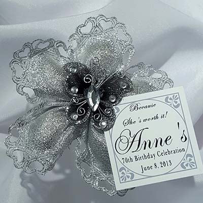 CRF Cuore Metallic Butterfly Accent with Personalized Card